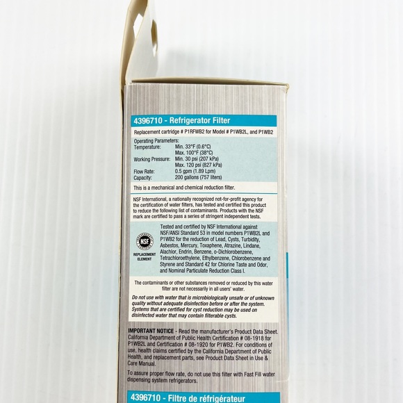 Genuine Whirlpool 4396710 Replacement Ice & Water Refrigerator Filter - Picture 3 of 4